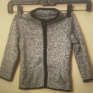 Cozy Grey Textured Zip-Up Jacket